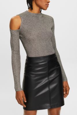 Cut-out shoulder sweatshirt