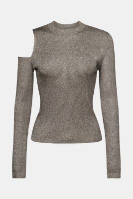 Cut-out shoulder sweatshirt