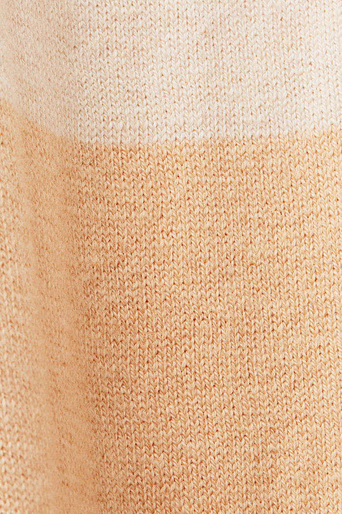 含羊絨成分的條紋棉質套頭毛衣, 米色, detail-asia image number 5