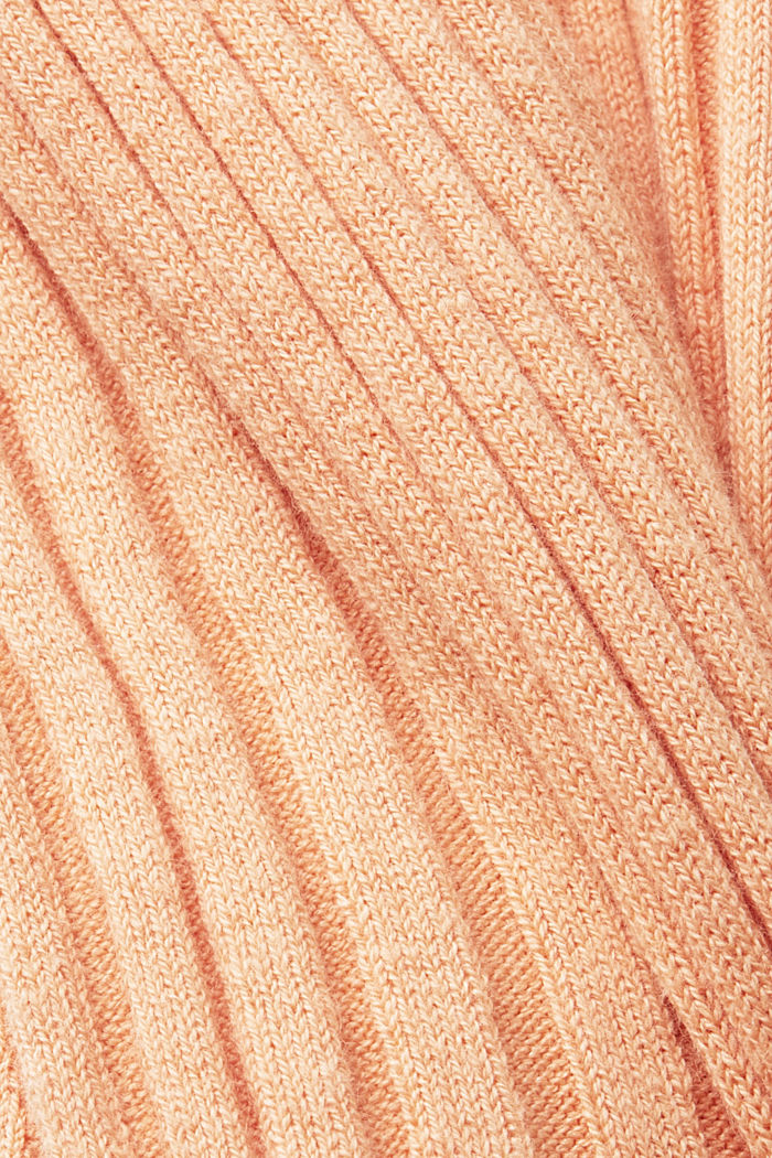 ‌真絲混紡不對稱羅紋套頭毛衣, 珊瑚色, detail-asia image number 5