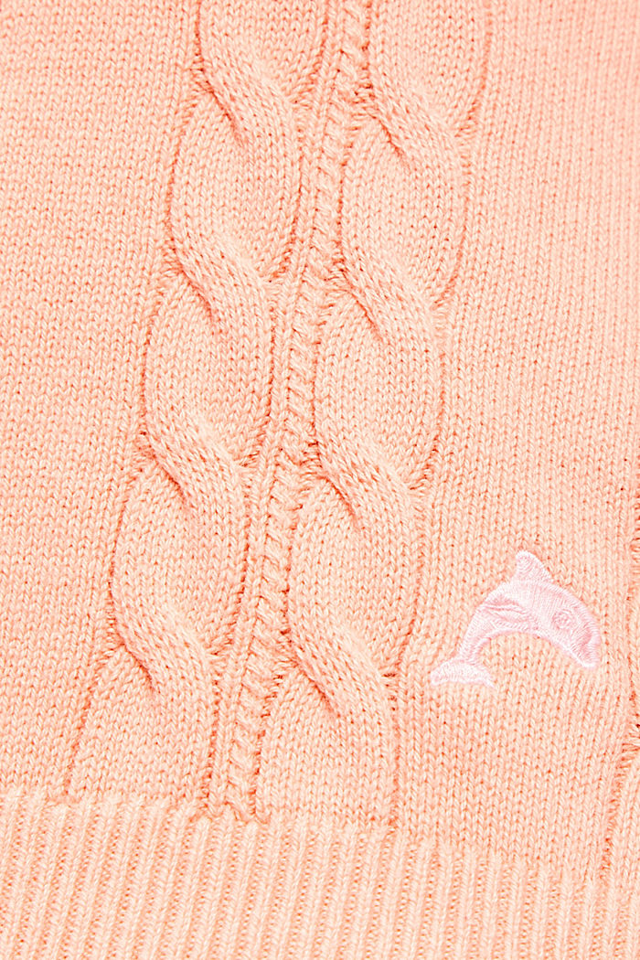 Dolphin logo cable sweater camisole, PINK, detail-asia image number 5