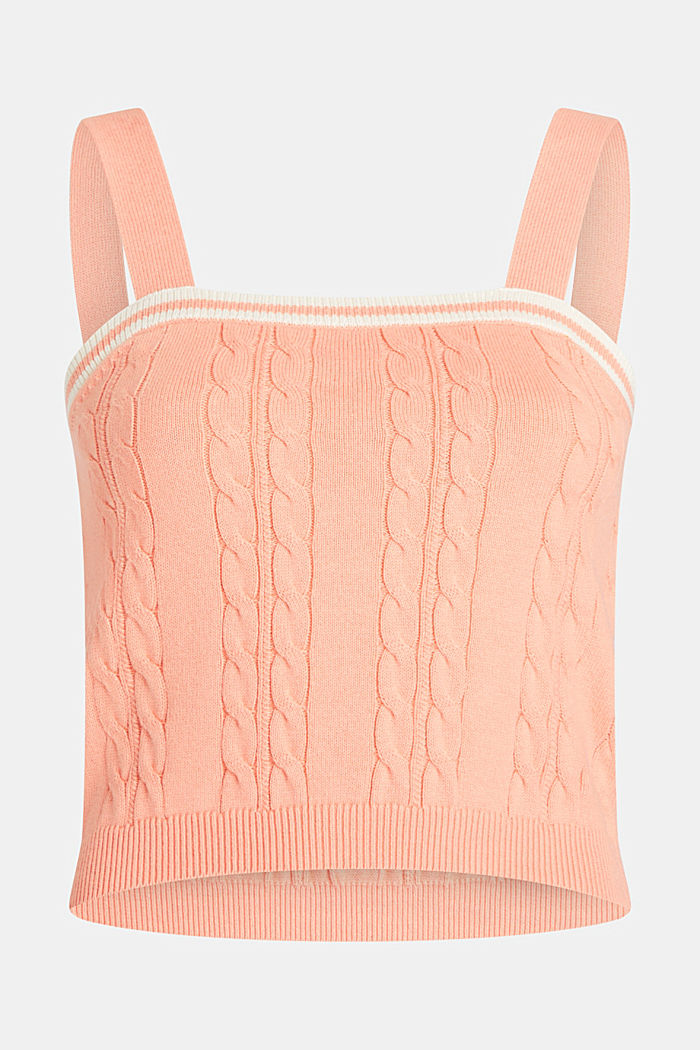 Dolphin logo cable sweater camisole, PINK, detail-asia image number 4