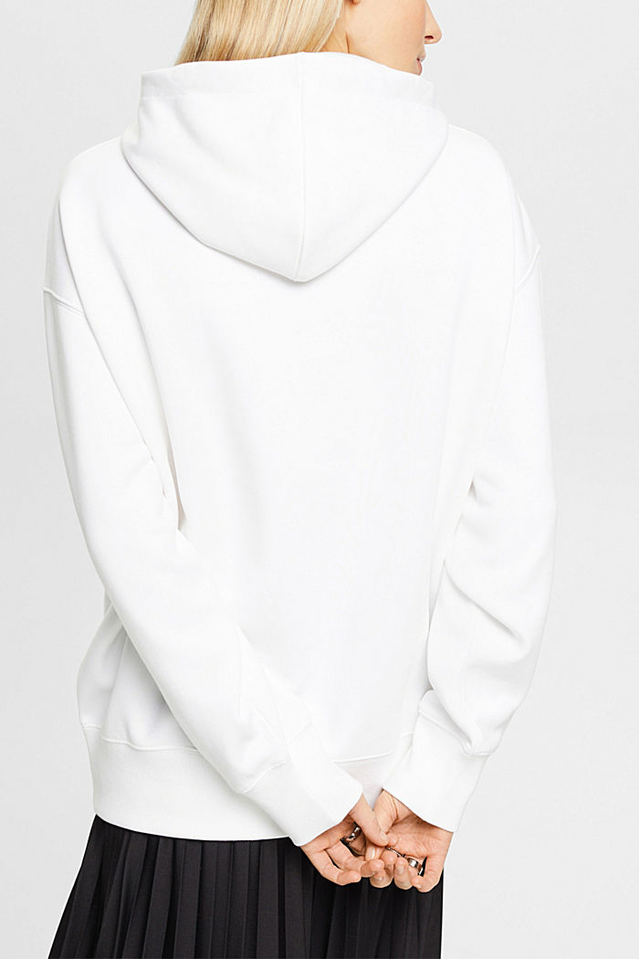 Logo print hoodie, WHITE, detail-asia image number 1