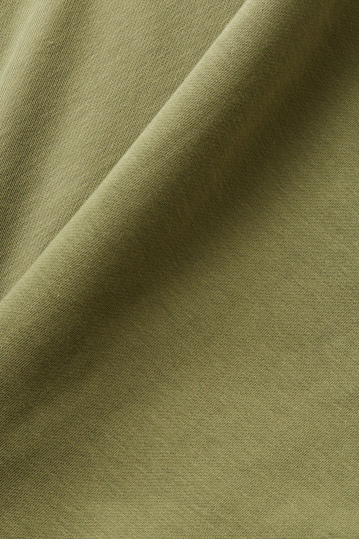‌背面LOGO印花短款拉鏈連帽衛衣, 橄欖綠, detail-asia image number 5