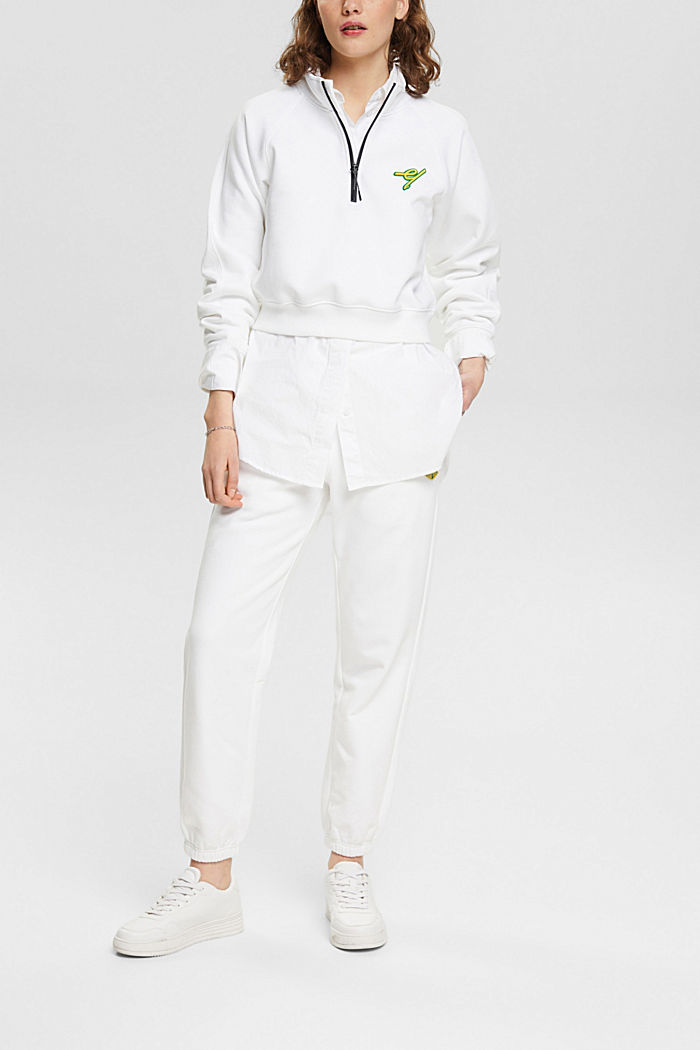 Half-zip sweatshirt, WHITE, detail-asia image number 3