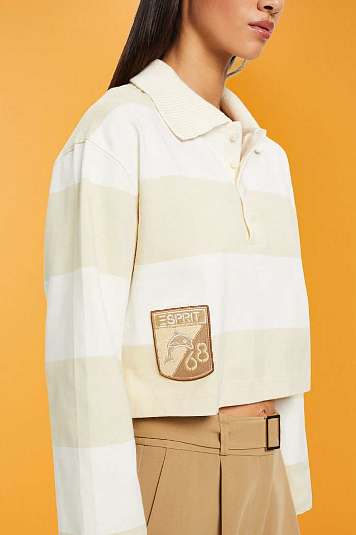 條紋橄欖球POLO衫, 白色, detail-asia image number 4