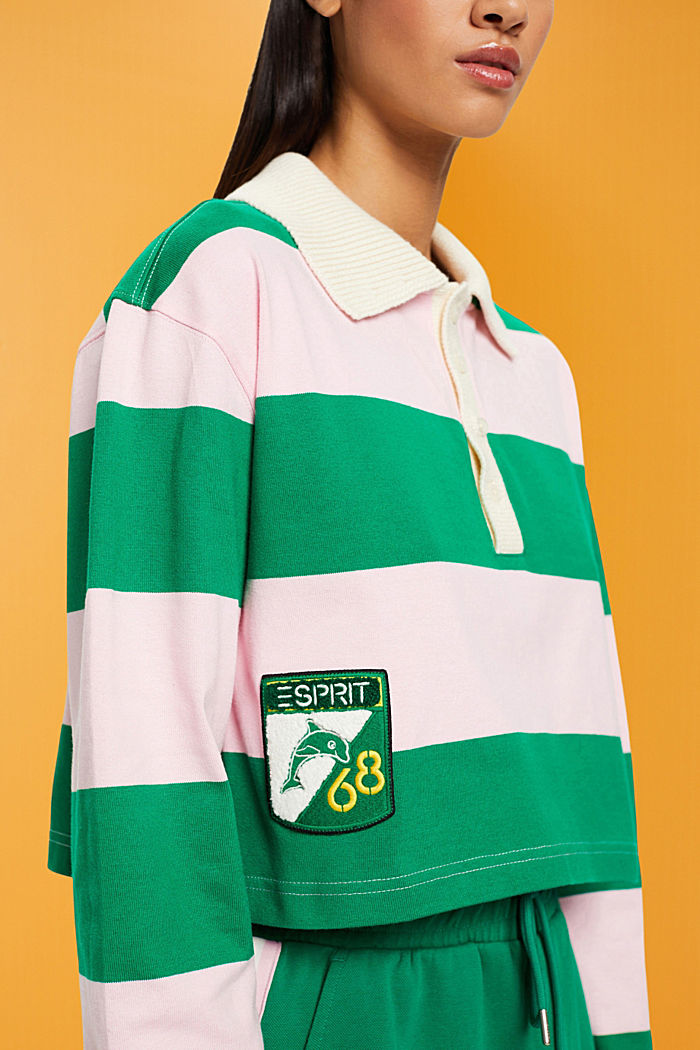 條紋橄欖球POLO衫, 粉紅色, detail-asia image number 2