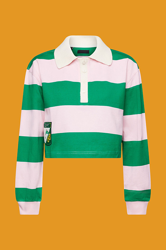 Striped rugby polo, PINK, detail-asia image number 6