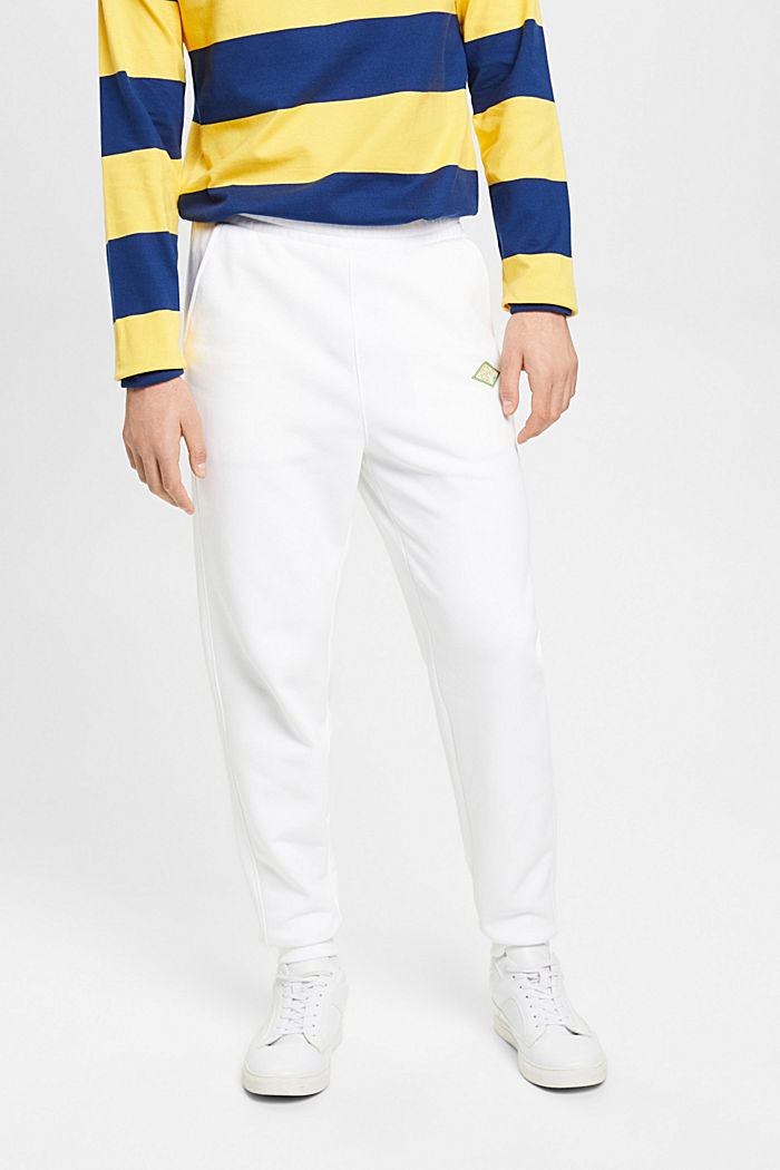 Joggers with logo print, WHITE, detail-asia image number 0