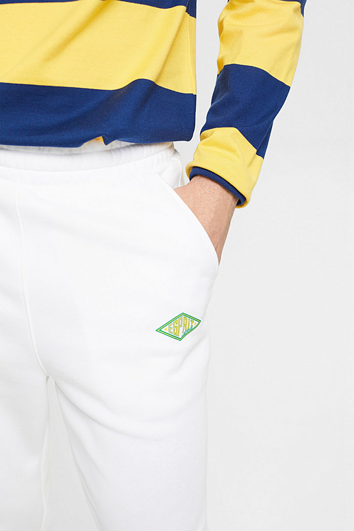 Joggers with logo print, WHITE, detail-asia image number 2