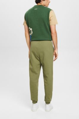 Joggers with logo print, OLIVE, detail-asia image number 3