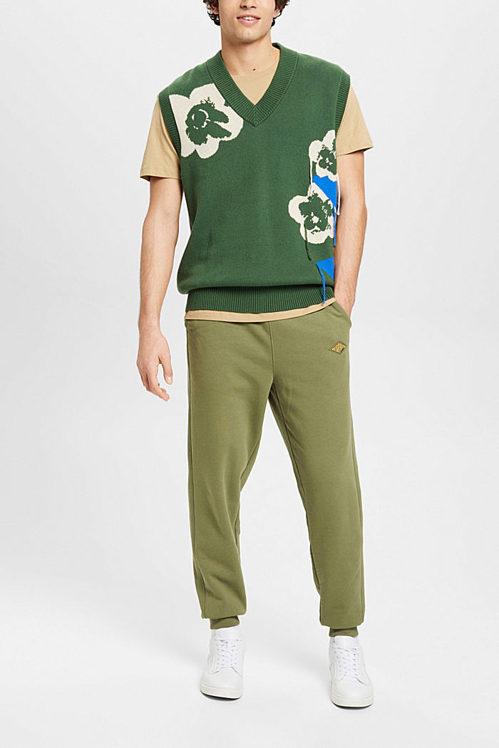 Joggers with logo print, OLIVE, detail-asia image number 1