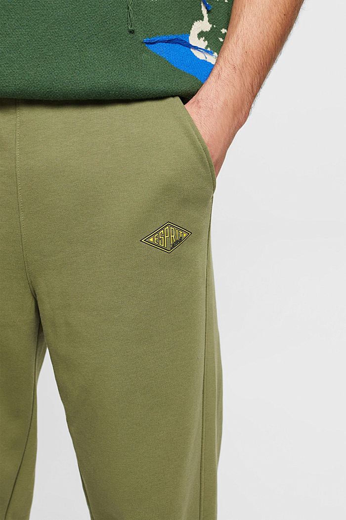 Joggers with logo print, OLIVE, detail-asia image number 2