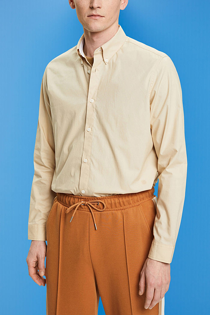 扣角領恤衫, 米色, detail-asia image number 0