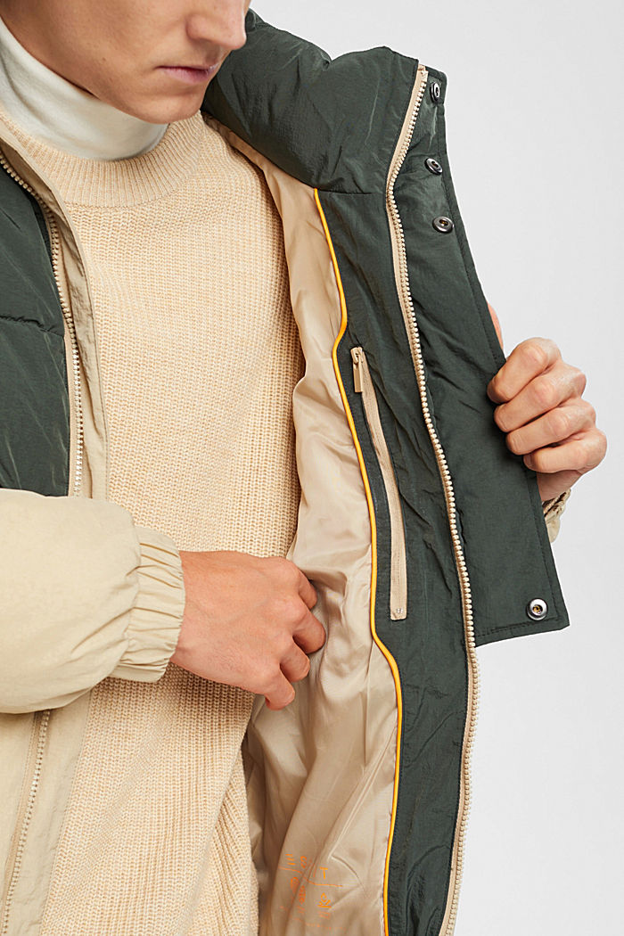 Hybrid puffer jacket, BEIGE, detail-asia image number 4