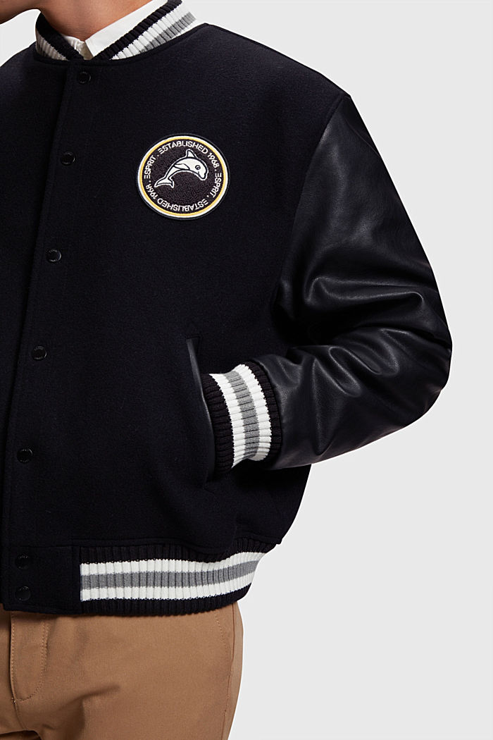 Varsity jacket, BLACK, detail-asia image number 2