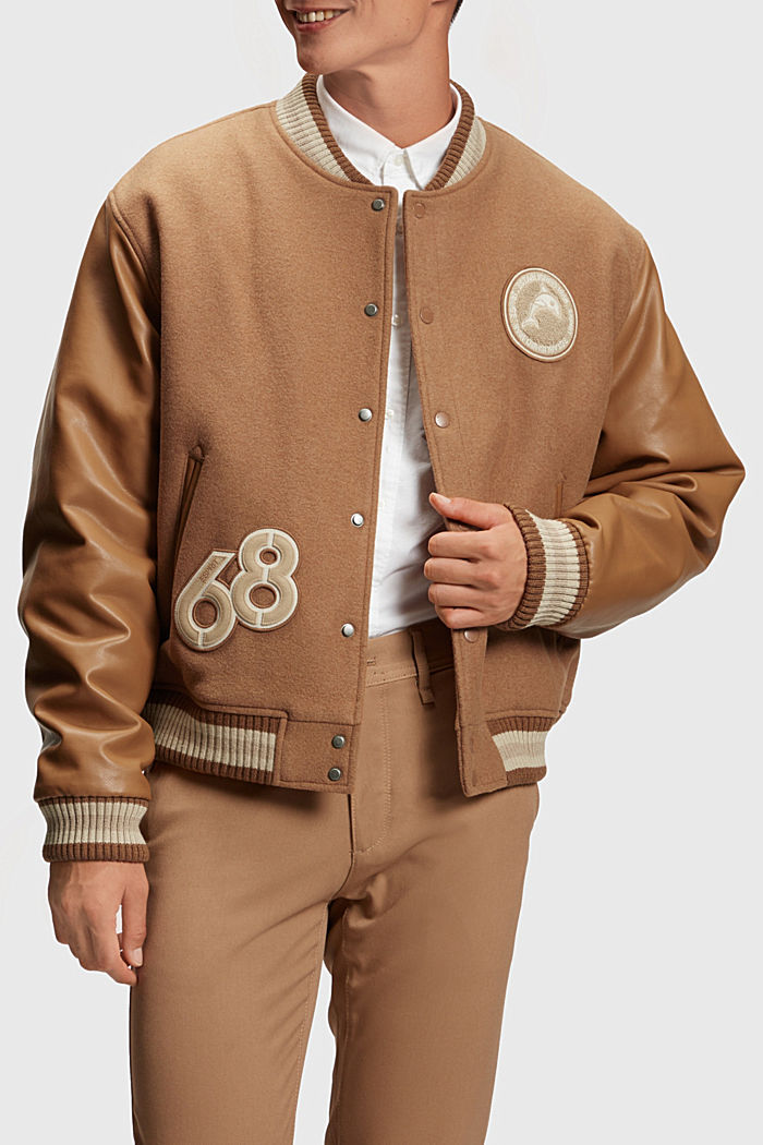 Varsity jacket, CARAMEL, detail-asia image number 0
