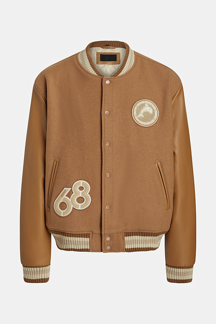 Varsity jacket, CARAMEL, detail-asia image number 4