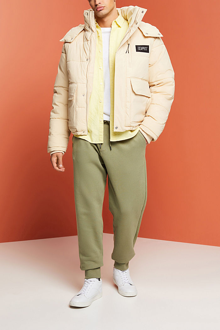 Oversized short length puffer jacket, CREAM BEIGE, detail-asia image number 1