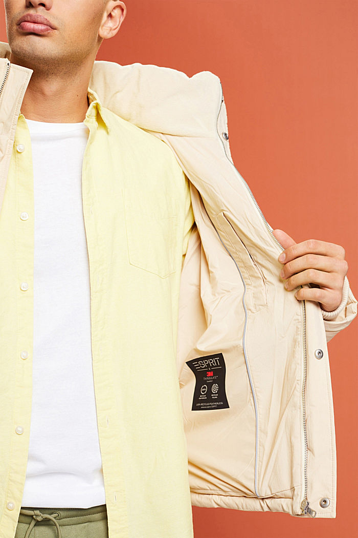 Oversized short length puffer jacket, CREAM BEIGE, detail-asia image number 4