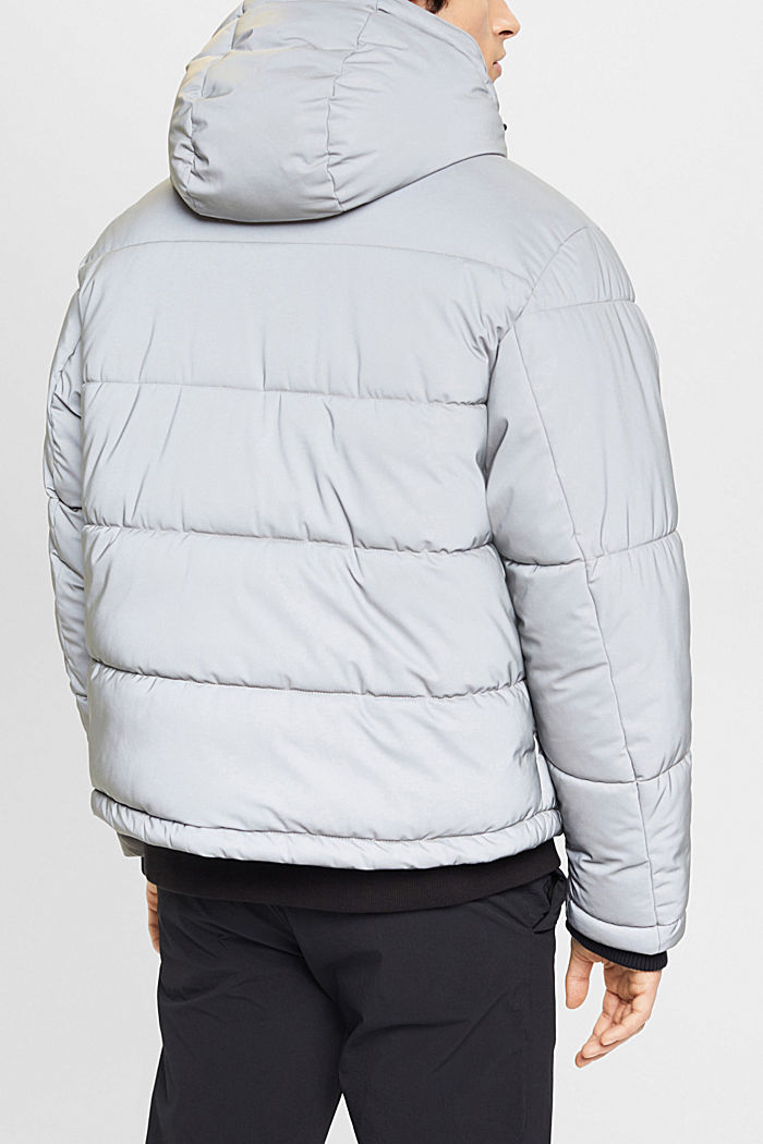 Oversized short length puffer jacket, GUNMETAL, detail-asia image number 3