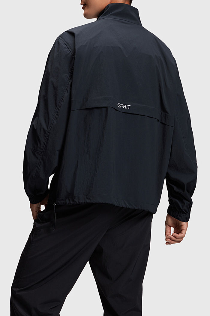 半拉鏈衝鋒衣, 黑色, detail-asia image number 1
