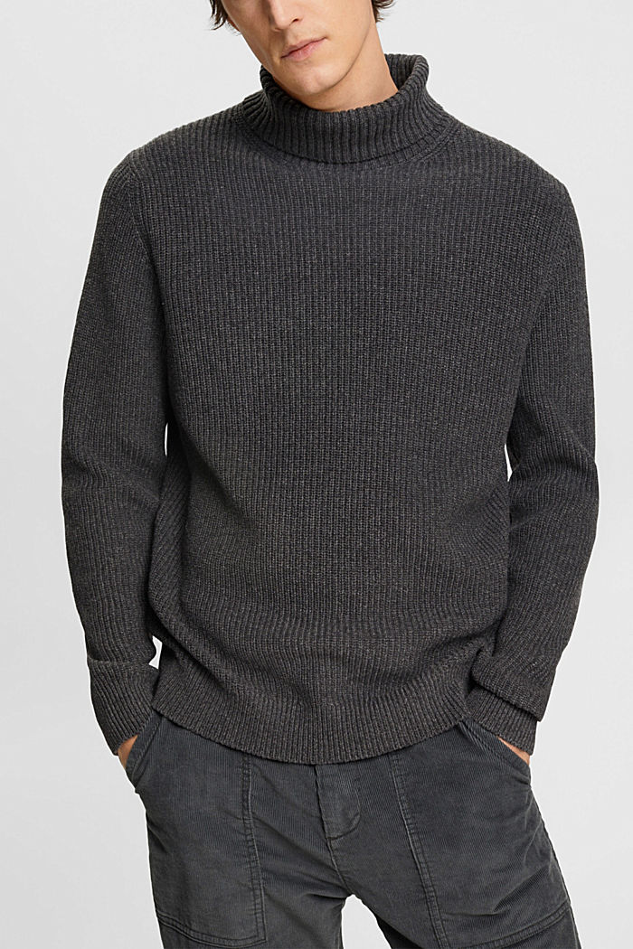 Chunky knit roll neck jumper