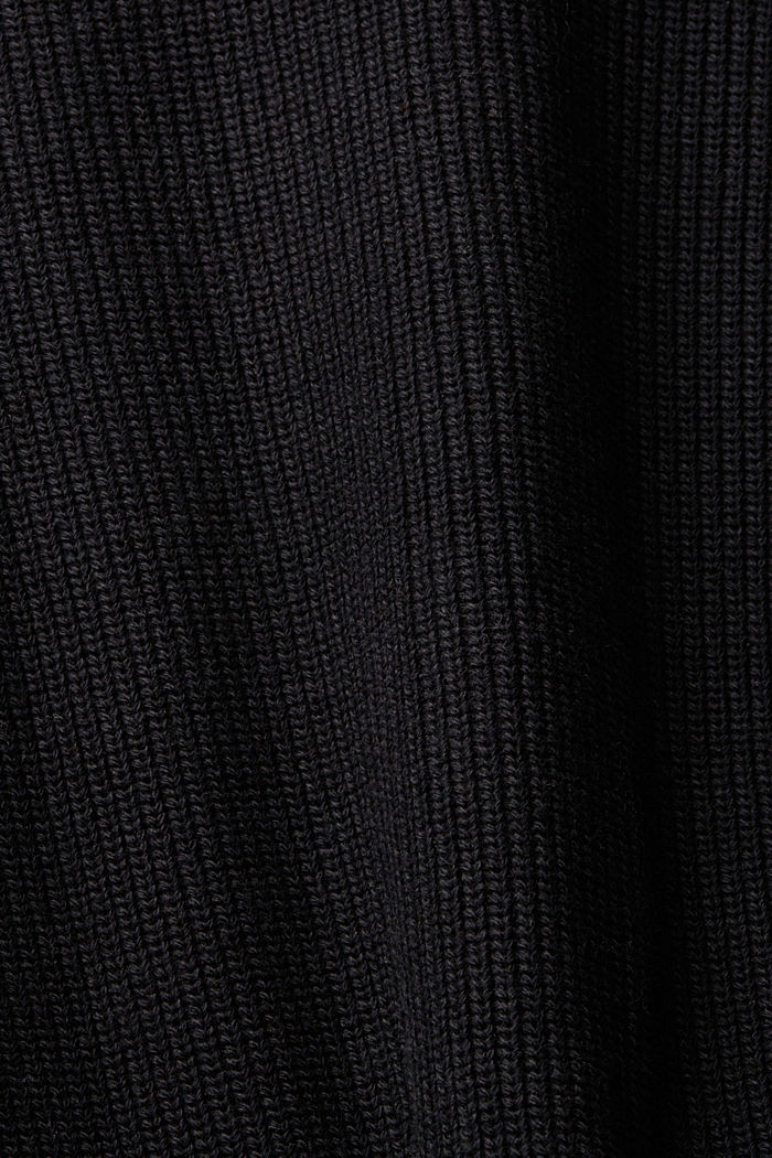 加厚半拉鏈套頭毛衣, 黑色, detail-asia image number 5