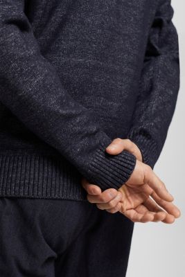 크루넥 점퍼, NAVY, detail-asia image number 2