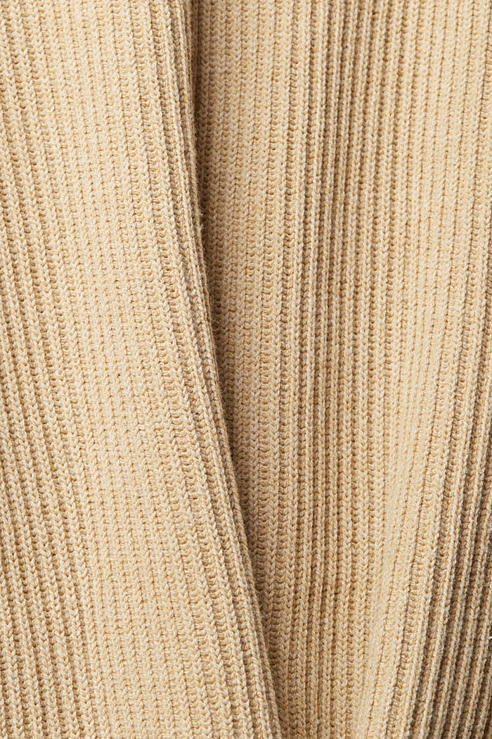 Rib knit jumper with colour block details, KHAKI BEIGE, detail-asia image number 4