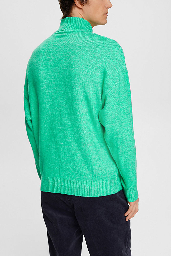 帶LOGO的高領超大廓形套頭衫, 淺綠色, detail-asia image number 3