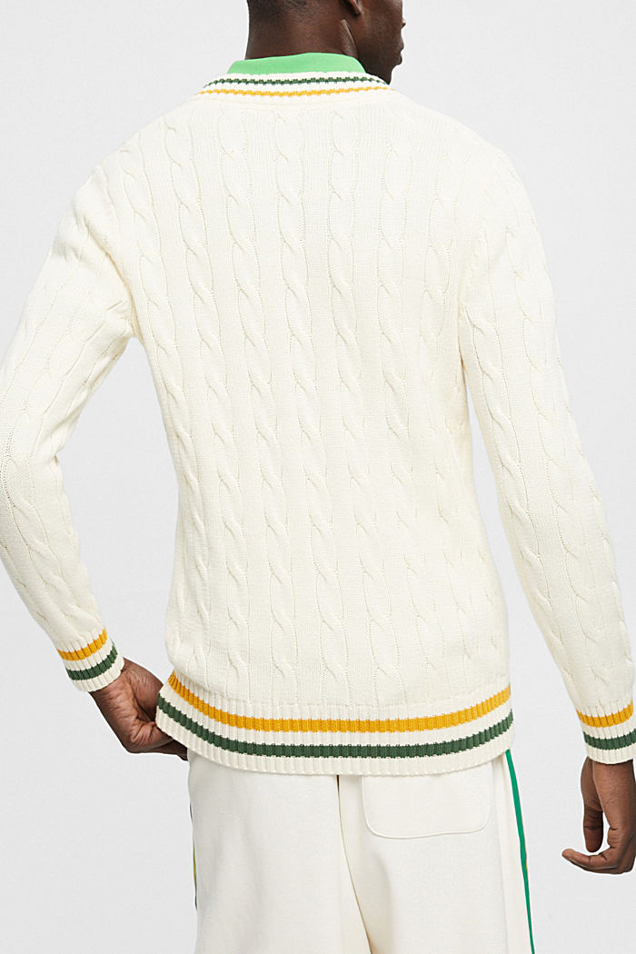 Dolphin logo tipped sweater, OFF WHITE, detail-asia image number 3