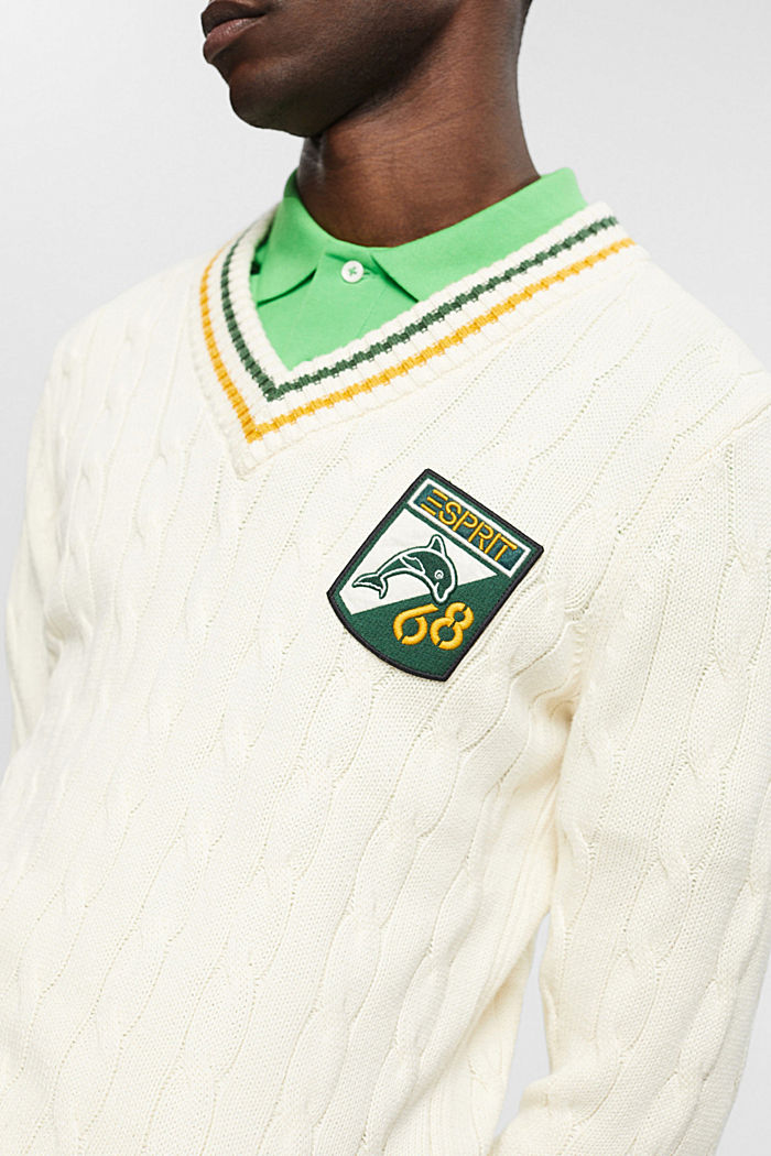 돌핀 로고 팁 스웨터, OFF WHITE, detail-asia image number 2