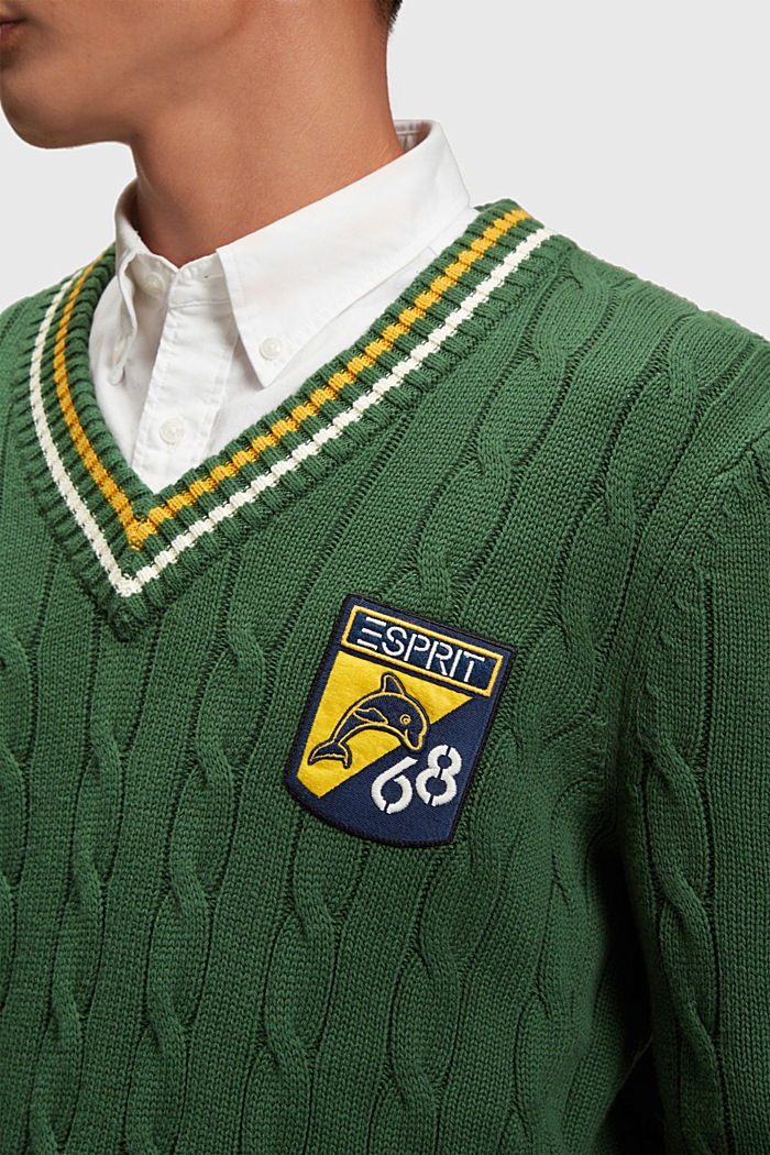 돌핀 로고 팁 스웨터, EMERALD GREEN, detail-asia image number 2
