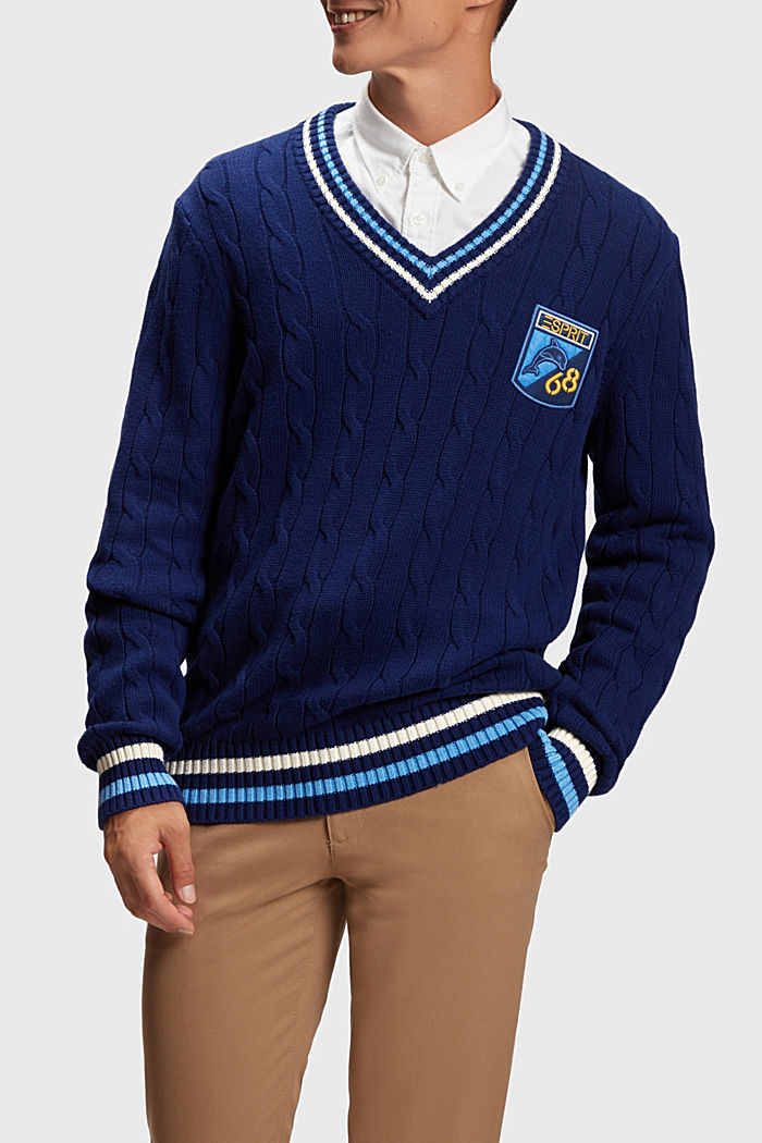 돌핀 로고 팁 스웨터