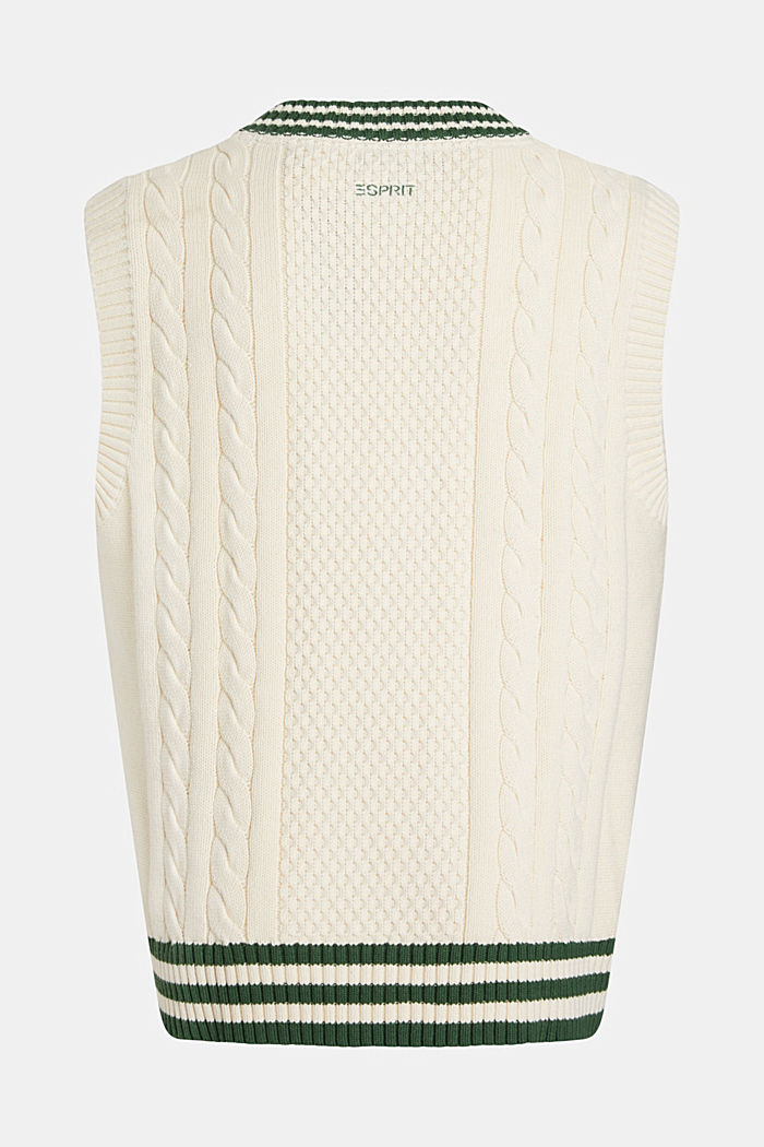 College sweater vest, BEIGE, detail-asia image number 5