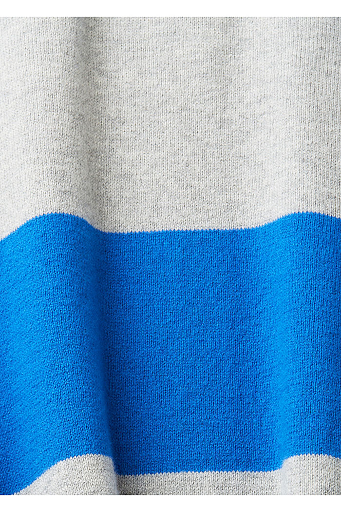 含羊絨成分的條紋套頭毛衣, 藍色, detail-asia image number 4