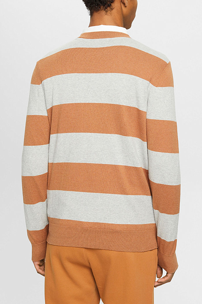 Striped knit jumper with cashmere, TOFFEE, detail-asia image number 1