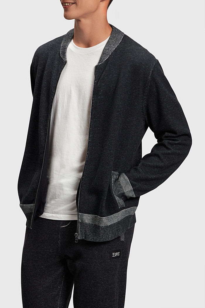 Sweater jacket, BLACK, detail-asia image number 0