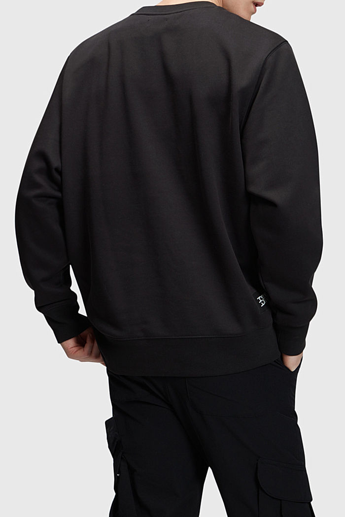 Oversized logo print sweatshirt, BLACK, detail-asia image number 1