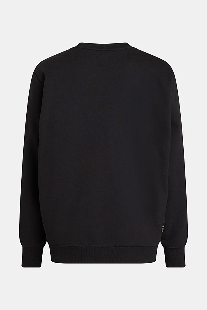 Oversized logo print sweatshirt, BLACK, detail-asia image number 5