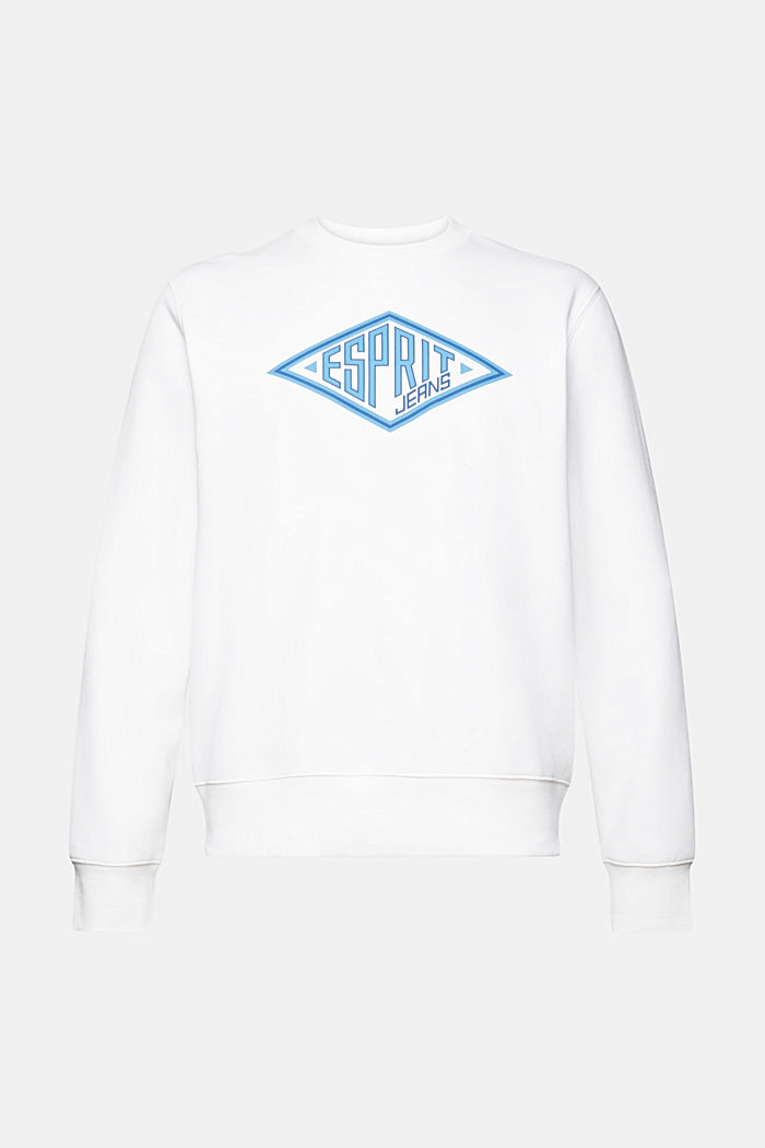 Logo print sweatshirt, WHITE, detail-asia image number 5