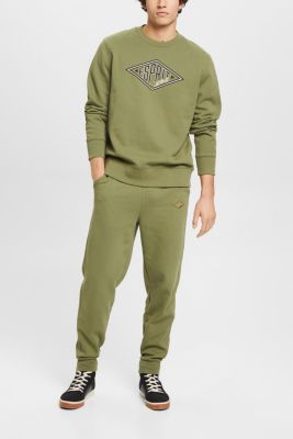 Logo print sweatshirt, OLIVE, detail-asia image number 4