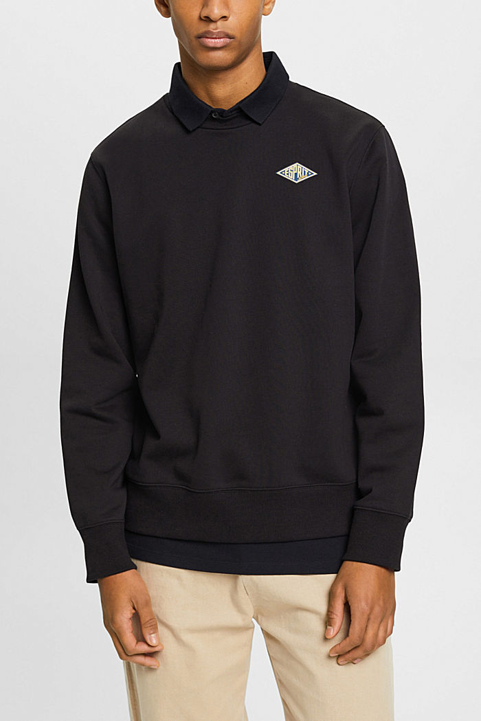 Sweatshirt with logo print on the back, BLACK, detail-asia image number 0