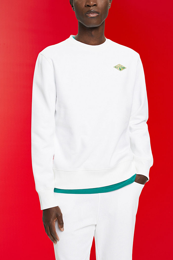 Sweatshirt with logo print on the back, WHITE, detail-asia image number 0