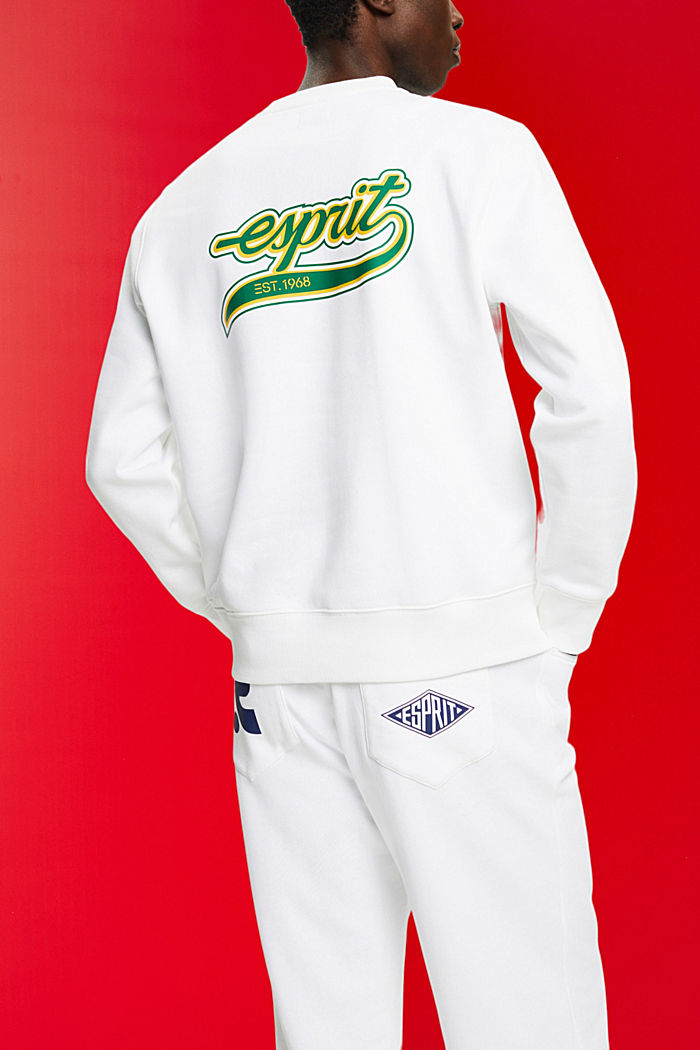 Sweatshirt with logo print on the back, WHITE, detail-asia image number 1