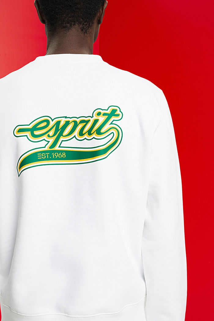 Sweatshirt with logo print on the back, WHITE, detail-asia image number 6