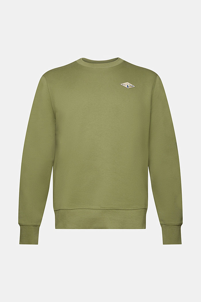 Sweatshirt with logo print on the back, OLIVE, detail-asia image number 5