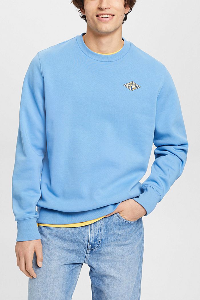 Sweatshirt with logo print on the back, LIGHT BLUE LAVENDER, detail-asia image number 0