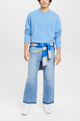 Sweatshirt with logo print on the back, LIGHT BLUE LAVENDER, detail-asia image number 1